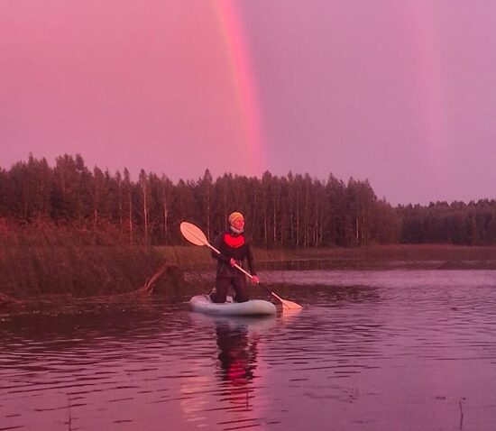 6 ja 20.08 SUP retk Soodla peidetud saartel - Päikeseloojangu värvidemäng, veepeegeldused ja saareelanikud koprad